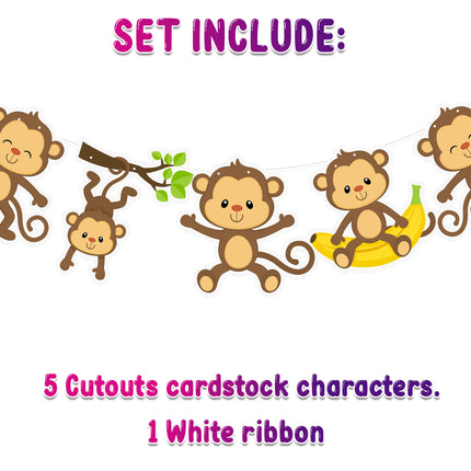 Cheeky Monkeys Banner - Playful Jungle Theme Decor for Kids' Rooms
