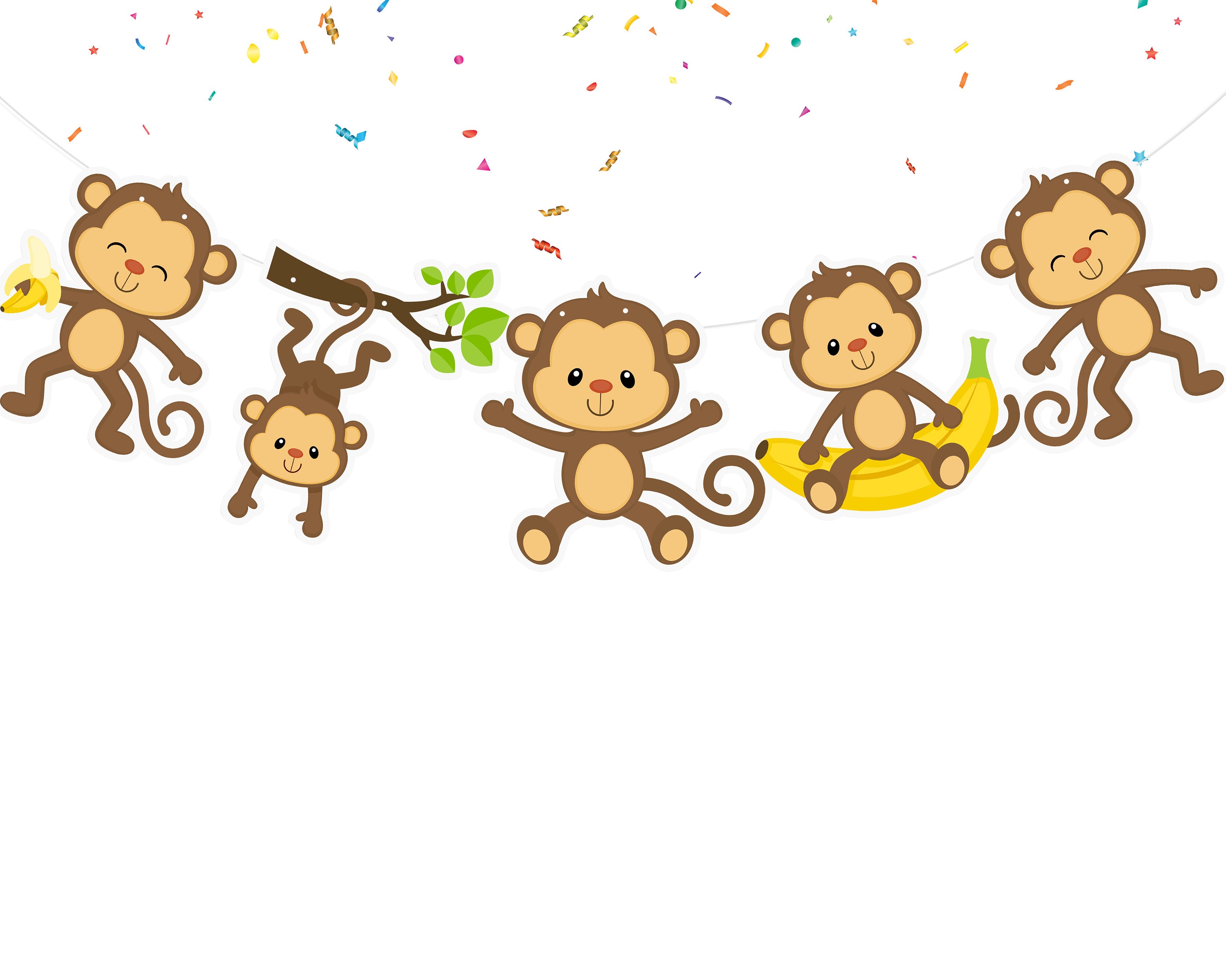 Cheeky Monkeys Banner - Playful Jungle Theme Decor for Kids' Rooms