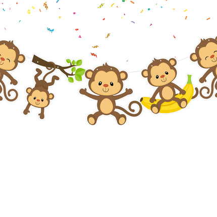 Cheeky Monkeys Banner - Playful Jungle Theme Decor for Kids' Rooms