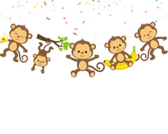Cheeky Monkeys Banner - Playful Jungle Theme Decor for Kids' Rooms