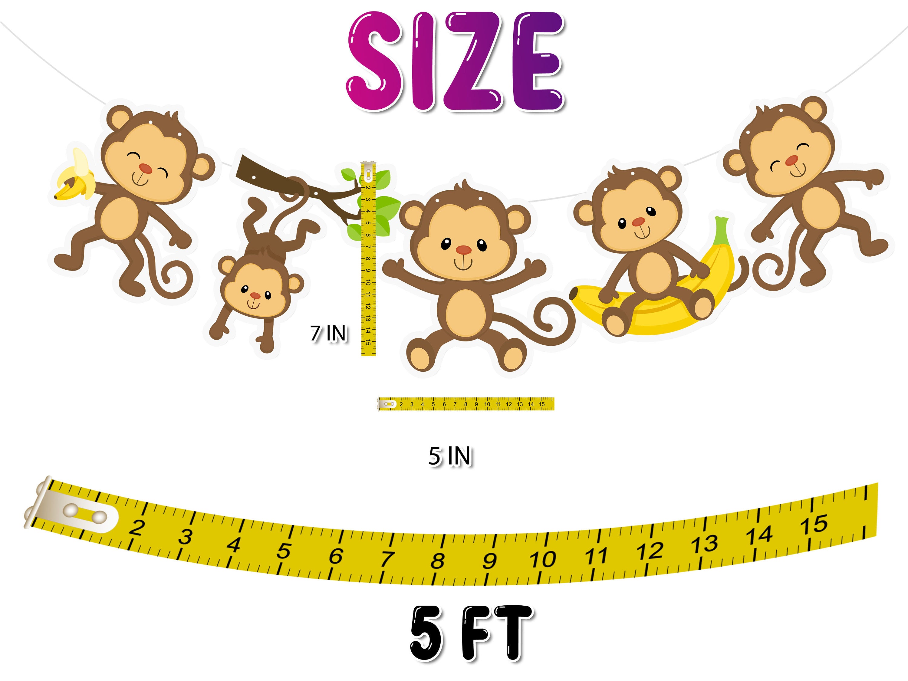 Cheeky Monkeys Banner - Playful Jungle Theme Decor for Kids' Rooms
