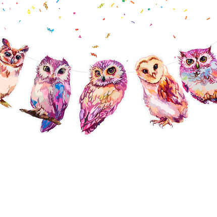Enchanted Forest Friends - Whimsical Woodland Owl Banner Set