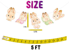 Bunny Whispers - Adorable Watercolor Bunny Banner for Nursery & Playroom Decor