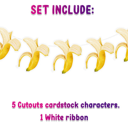 Bunch of Fun - Playful Banana Cartoon Banner for Parties and Decor