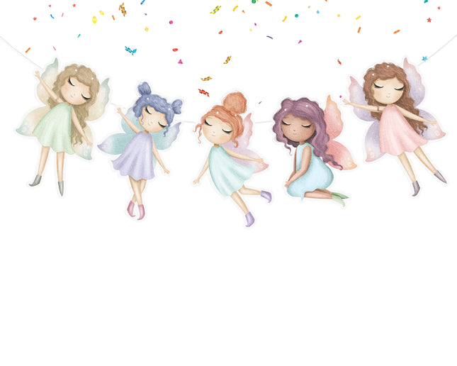 Enchanting Fairy Cartoon Banner - Whimsical Party Decoration for Kids
