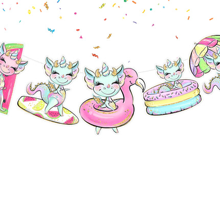 Whimsical Dragon Party Banner for Enchanting Celebrations and Mythical Birthdays