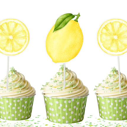 Zesty Lemon Cupcake Toppers - Freshly Squeezed Charm for Your Desserts