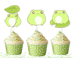 Kawaii Frog Cupcake Toppers - Hop into Adorable Dessert Decorations