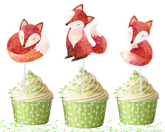 Foxy Fun Cupcake Toppers - Woodland Charm for Your Sweet Treat