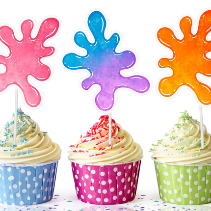 Slime Splatter Cupcake Toppers - Ooze Fun into Your Party