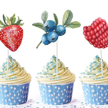 Berry Delight Cupcake Toppers