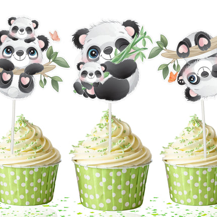 Playful Panda Cupcake Toppers - Add a Dash of Cuteness to Your Celebrations