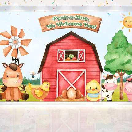 Farm Baby Shower and Birthday Backdrop