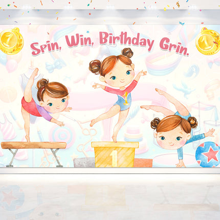 Acrobatic Baby Shower Backdrop