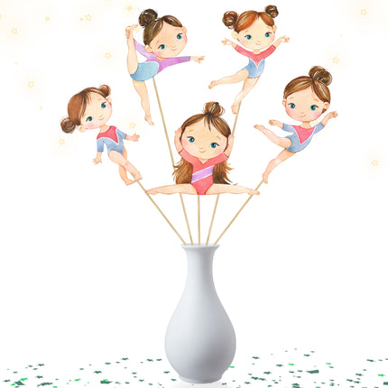 Energetic Gymnastics Girls Table Centerpieces