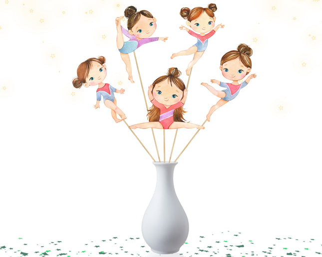Energetic Gymnastics Girls Table Centerpieces