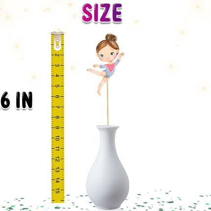 Energetic Gymnastics Girls Table Centerpieces - Set of 5