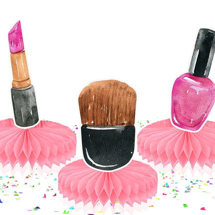 Charming 5-Piece Makeup Honeycomb Party Decor Set 
