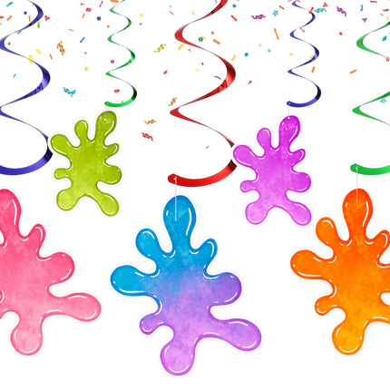 Vibrant Slime Swirls Decoration Set