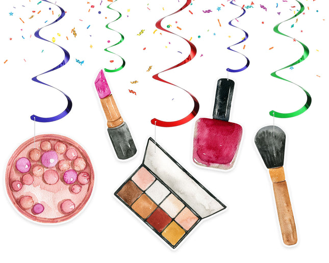 Glamourous Makeup Party Swirl Decorations
