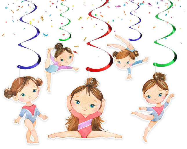 Adorable Gymnast Swirl Decorations