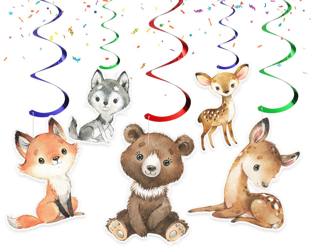 Charming Woodland Animal Swirl Decorations