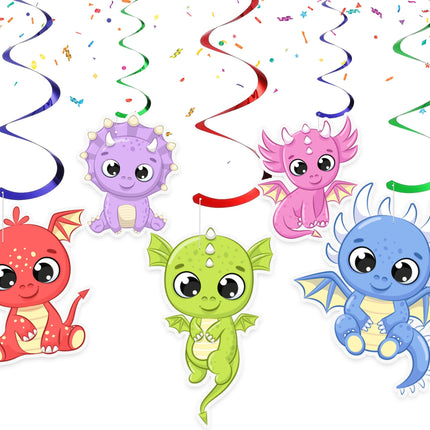 Enchanting Dragon Party Swirl Decorations 
