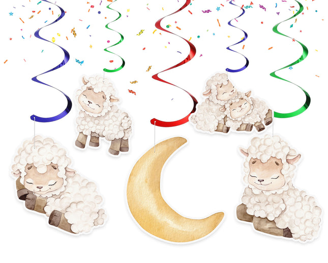 Slumber Sheep Swirl Decorations