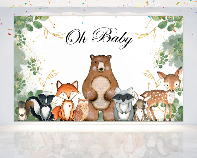 Woodland Baby Shower Backdrop