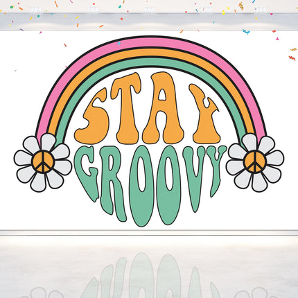 Stay Groovy Baby Shower Backdrop
