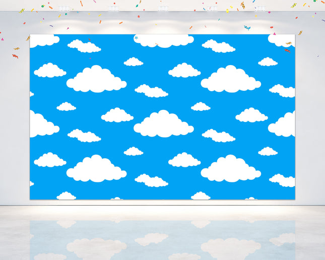 Clouds Birthday Backdrop