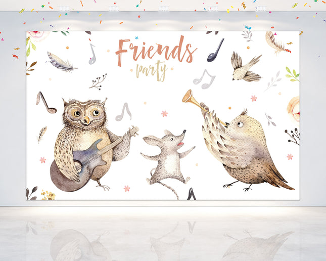 Owl Woodland Baby Shower and Birthday Backdrop