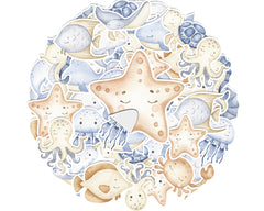Whimsical Ocean Life Stickers
