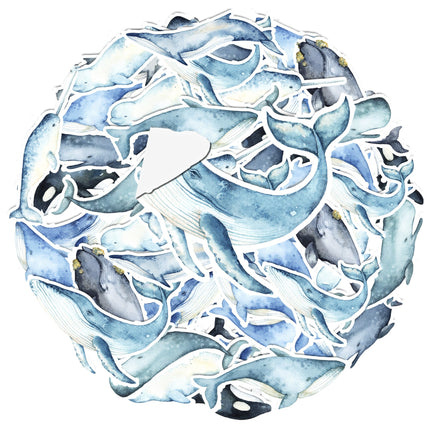 Majestic Whale Sticker Set