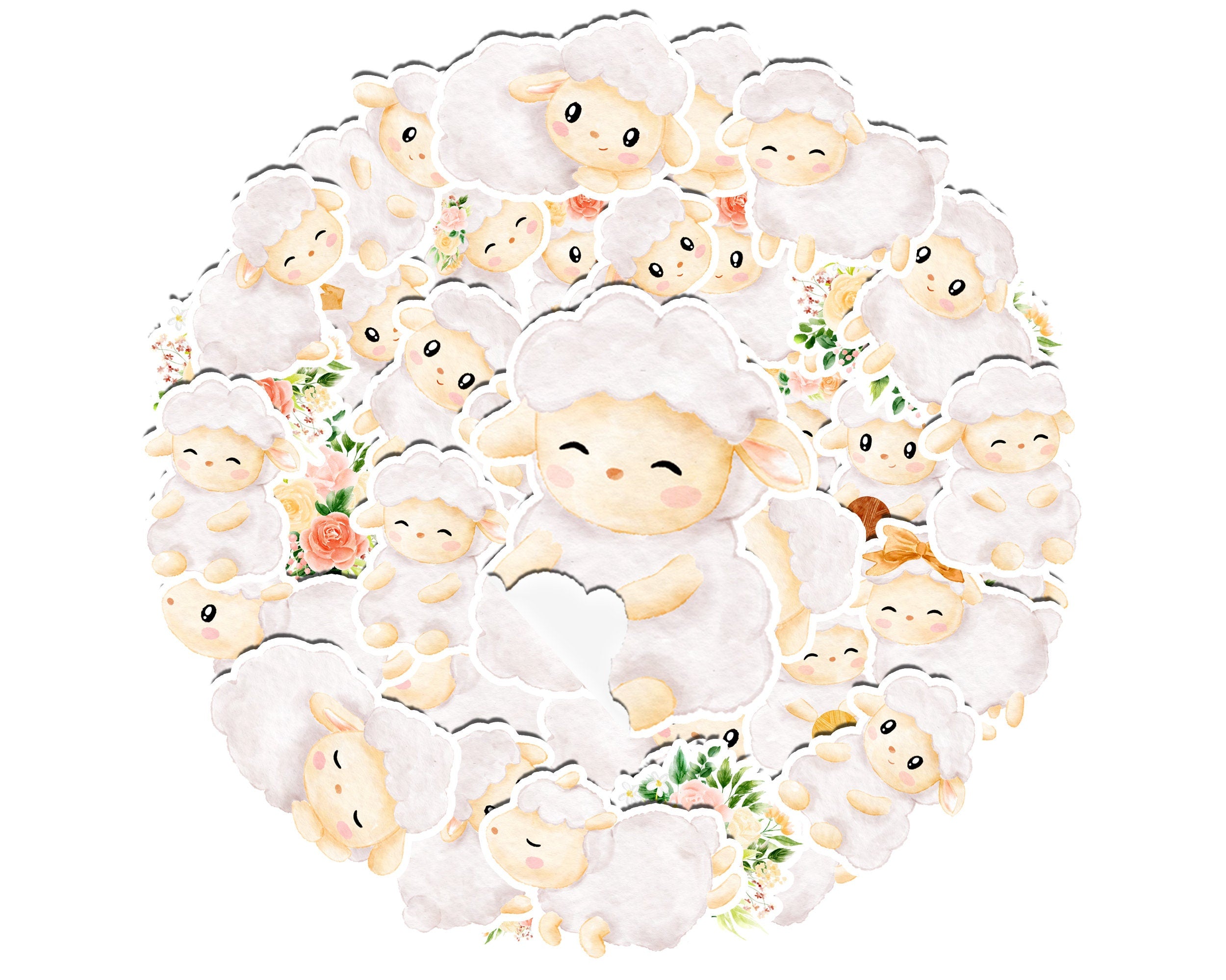 Fluffy Little Sheep Sticker Collection