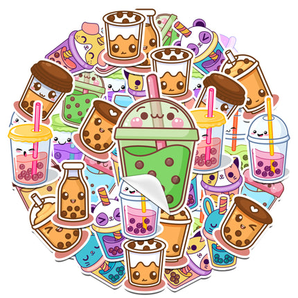 Cute Boba Tea Sticker Pack 