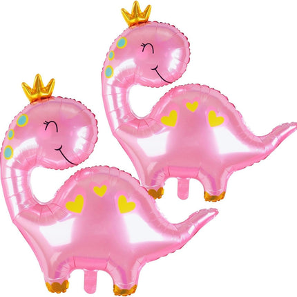 Adorable Pastel Pink Dinosaur Balloon Set - Ideal for Birthday Celebrations and Baby Showers