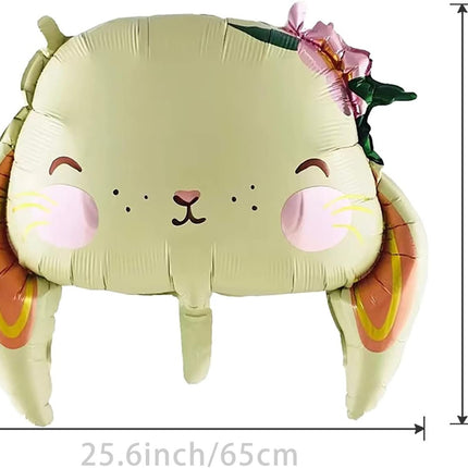 Adorable Bunny-Themed Balloon Set for Birthday Parties - Perfect for Kids' Celebrations, Pastel Colors, Rabbit Balloons Kit