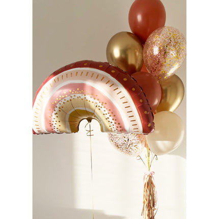 Boho Chic Rainbow and Confetti Balloons Bouquet - Perfect for Birthday Parties and Baby Showers