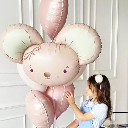 Enchanting Mouse Balloon - Giant Pastel Balloon for Birthdays and Baby Showers