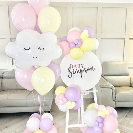 Serene Skies Cloud Balloon Set - Pastel Decor for Birthday Parties and Baby Showers