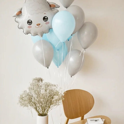 Bubbly Sheep Balloon Set - Soft Pastel Party Decor for Birthdays and Baby Showers