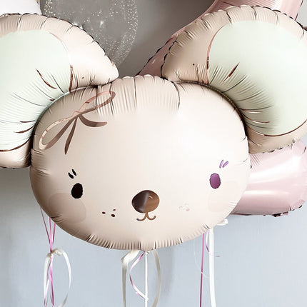 Giant 27" Mouse Face Pastel Balloon - Perfect for Birthday Party & Baby Shower Decor, Large Pastel Mouse Balloon, Kids Party Supplies