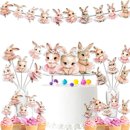 Enchanted Bunny Garden Party Decor Set