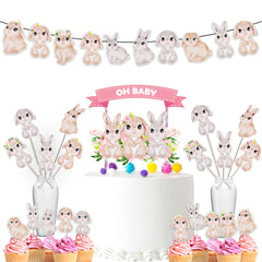 Sweet Pastel Bunny Party Decor Set
