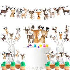 Enchanting Deer Birthday Party Decoration Set