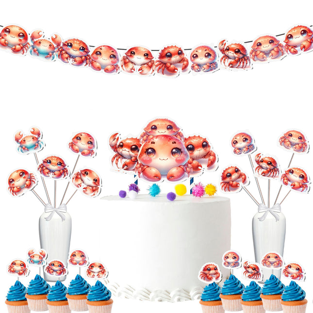 Cute Crabby Birthday Party & Baby Shower Decor Set