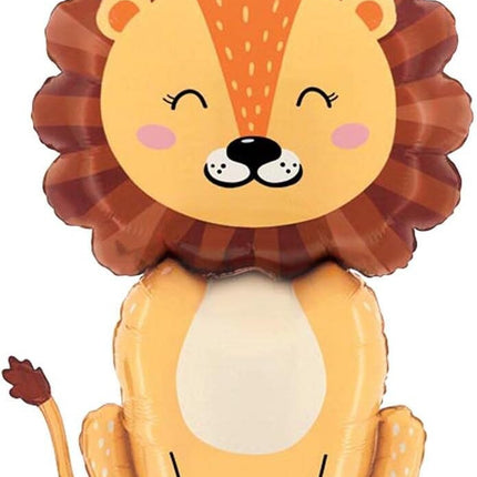 Pastel Jungle Safari Balloon Set with Lion and Leopard - Charming Decor for Baby Showers & Birthdays (Eucalypt not include in set)