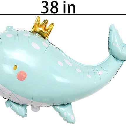 Whale Pastel Pink Balloon Set for Birthday Party & Baby Shower - Gentle Oceanic Theme, Soft Pink Whale Balloons, Sea Animal Party Decor