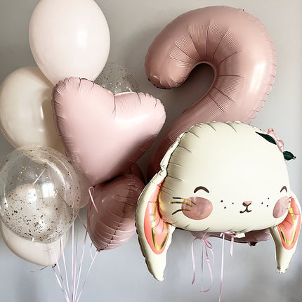 Adorable Bunny-Themed Balloon Set for Birthday Parties - Perfect for Kids' Celebrations, Pastel Colors, Rabbit Balloons Kit